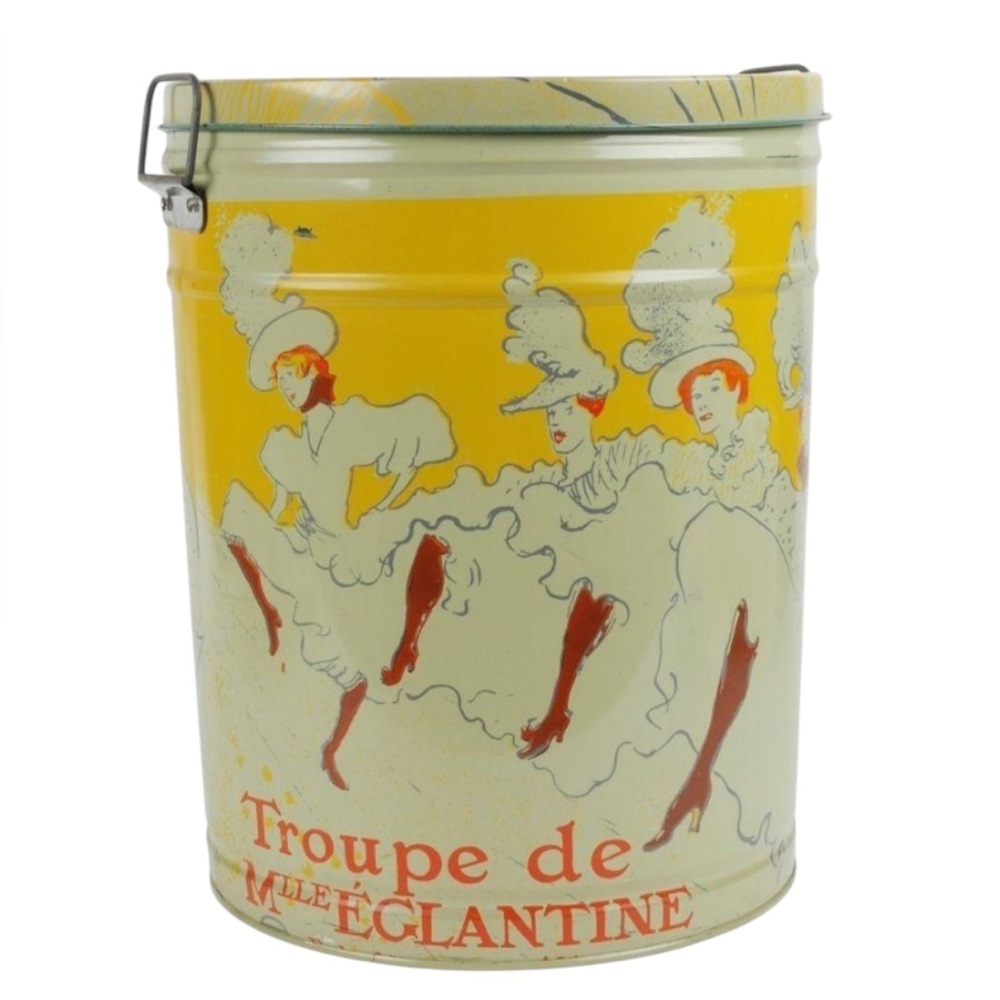 Vintage Troupe De Mlle “Le Can Can” French Toulouse Design Large Container - Picture 10 of 10